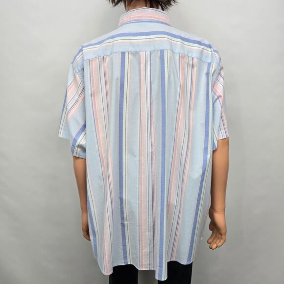 Vineyard Vines Stretch Cotton Short-Sleeve Awning Stripe Shirt S/S Men Big 2XB - Picture 11 of 15